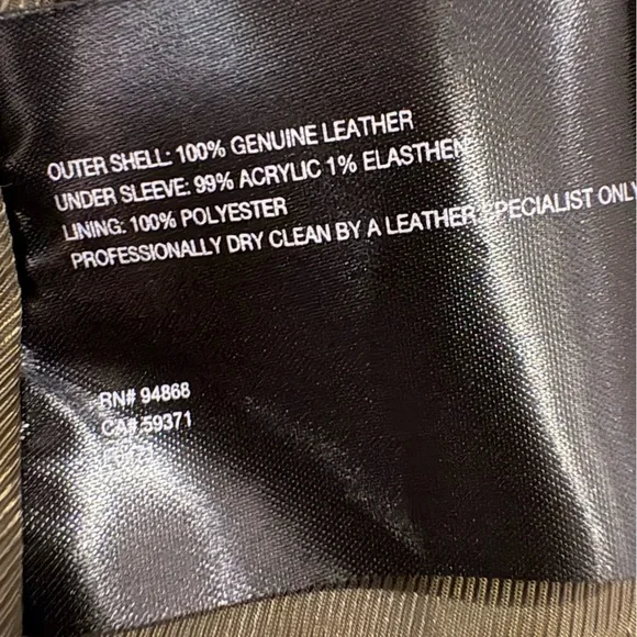 Bernardo Dark Green Leather Jacket - Picture 6 of 6